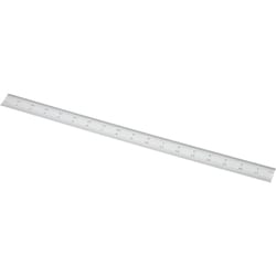 MSC&nbsp;SPI Steel Rule, 18 in, 16R Graduation, Rigid, Satin Chrome