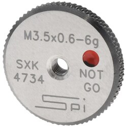 MSC&nbsp;SPI Threaded Ring Gage, M3.5 x 0.60 Thread, Metric, Class 6G, No Go