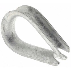 MSC&nbsp;Value Collection Wire Rope Thimble, Steel, 3/8 inch Rope Diameter, Galvanized