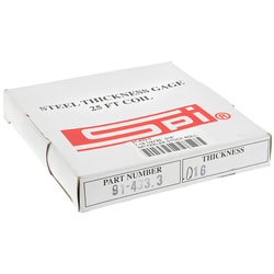 MSC&nbsp;SPI Feeler Stock Roll, 0.016 in Thick, 1/2 in Wide, High-Carbon Steel