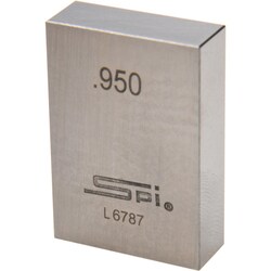 MSC SPI Gage Block, Rectangle, 0.95 in, AS-1 Grade, Steel, Quantity: Each