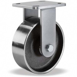 MSC&nbsp;Hamilton Swivel Top Plate Caster, Forged Steel, 6 in Wheel, 2,000 lb Capacity