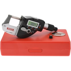 MSC&nbsp;SPI Electronic Outside Micrometer, 0-1 in, IP65, 0.000050 in Resolution, Solid Carbide Face