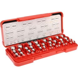 MSC&nbsp;SPI Gage Ball Set, Metric, 1-25 mm, Chrome Steel, Grade 24 Accuracy