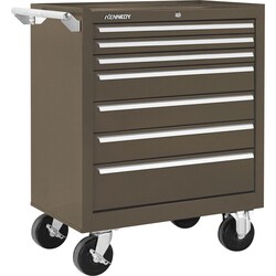 MSC&nbsp;Kennedy Roller Cabinet, 7 Drawers, 29 in W, Red, Steel