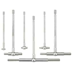 MSC&nbsp;Fowler Telescoping Gage Set, 5/16 to 6 in, 6 Pc, Hardened Tool Steel