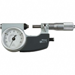 MSC&nbsp;Mitutoyo Mechanical Indicating Micrometer, 1-2 inch, 0.0001 inch Graduation, IP54