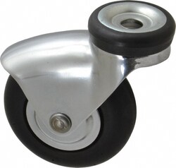MSC&nbsp;Shepherd Hollow Kingpin Caster, Swivel, 3 in Wheel Diameter, Neoprene