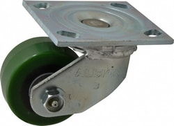 MSC&nbsp;Albion Swivel Top Plate Caster, Polyurethane Wheel, 3-1/4 inch Wheel Diameter, 420 lb Capacity
