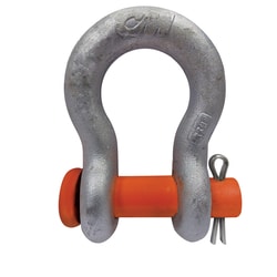 MSC&nbsp;CM Anchor Shackle, Round Pin, 5/16 inch, 1500 lb WLL, Carbon Steel, Galvanized