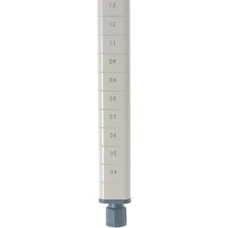 MSC&nbsp;Metro Post, Steel, 1.75 in Depth, Tan