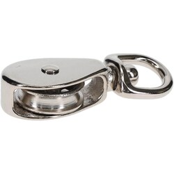 MSC&nbsp;Value Collection Swivel Eye Pulley, 1-1/4 in OD, 1/4 in Rope, Gray Iron