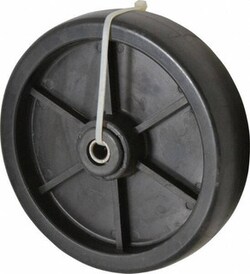 MSC&nbsp;Fairbanks Caster Wheel, Polyolefin, 8 in Diameter, 2 in Wide, Roller Bearing