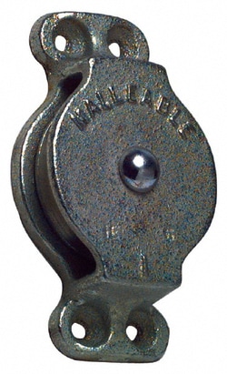 MSC&nbsp;Value Collection Single Closed Side Mount Guidance Pulley, 3 in Outside Diameter, Iron, Galvanized, Wire Rope Type