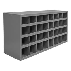 MSC&nbsp;Durham Bin Shelving Unit, 24 Bins, Steel, Powder Coated, 33-3/4 in Width