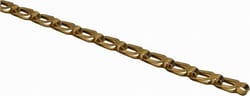 MSC&nbsp;Peerless Chain Safety Chain, Brass, 0.018 in Thickness, #2/0 Trade Size