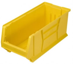 MSC&nbsp;Quantum Storage Hopper Stacking Bin, Polypropylene, Yellow, 8-1/4 in W