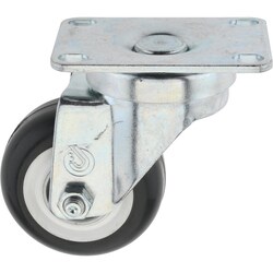 MSC&nbsp;Value Collection Swivel Top Plate Caster, Polyurethane, 4 in Wheel Diameter, 235 lb Capacity
