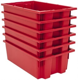 MSC&nbsp;Quantum Storage Storage Tote, Polyethylene, 75 lb Capacity, Stacking, Nesting