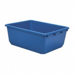 MSC&nbsp;Quantum Storage Storage Tote, 100 lb Capacity, Polypropylene, Blue, Nesting