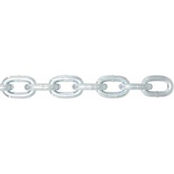 MSC&nbsp;Value Collection Welded Proof Coil Chain, 1/4 in, Grade 30, Carbon Steel, Zinc Finish