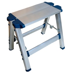 MSC&nbsp;Xtend+Climb Folding Step Stool, Aluminum, 1 Step, 225 lb Capacity