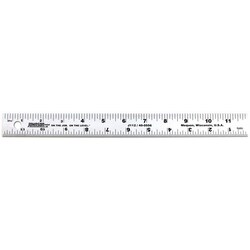 MSC&nbsp;Johnson Level & Tool Aluminum Ruler, 12 in, Anodized, English Graduations