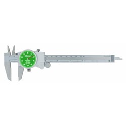 MSC&nbsp;Mitutoyo Dial Caliper, 6 in Range, 0.001 in Graduation, Green Face