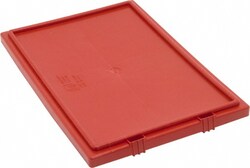 MSC&nbsp;Quantum Storage Lid, 19.5 in x 13.5 in x 1 in, Polypropylene, Red, 6 Pack