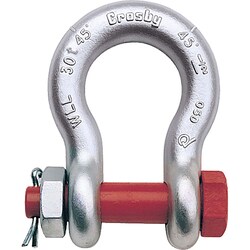 MSC&nbsp;Crosby Shackle, Screw Pin, 2500 Lb Working Load Limit, Carbon Steel, 7/16 in Chain