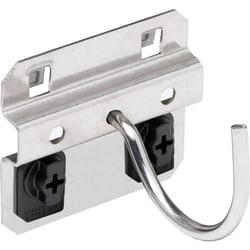 MSC&nbsp;Triton Products LocBoard Shelf Pegboard Hook, Stainless Steel, 6.5 in, Locking