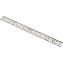 MSC&nbsp;SPI Steel Rule, Metric Graduation, Flexible, 150 mm Length, 1/2 in Width
