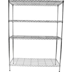 MSC&nbsp;Value Collection Wire Shelving, Starter Unit, 4 Shelves, 18 x 48 x 63 in