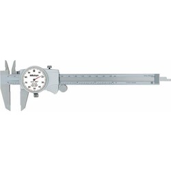 MSC&nbsp;Mitutoyo Dial Caliper, 0-6 in, 0.001 in Graduation, Carbide-Tipped Jaws, White Face