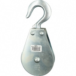 MSC&nbsp;Block Division Swivel Hook Block, Single Sheave, 1550 lb, Carbon Steel