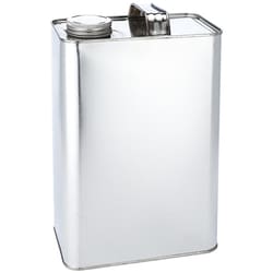 MSC&nbsp;Qorpak F-Style Can, Metal & Tin, 1.00 gallon, Oblong, Screw Cap