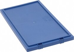 MSC&nbsp;Quantum Storage Lid, 19.5 x 15.5 x 1 in, Blue Polypropylene
