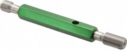 MSC&nbsp;GF Gage Plug Thread Insert Go/No Go Gage, 3/8-24 Thread, Steel, Class 3B, Double End