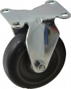 MSC&nbsp;Albion Caster, Rigid Top Plate, Polyurethane, 4 in Wheel, 350 lb Capacity