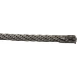 MSC Aircraft Cable, 1/4 in, 6 x 37 IWRC, Galvanized