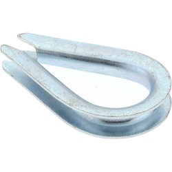 MSC&nbsp;Value Collection Wire Rope Thimble, 1/8 in, Steel, Galvanized