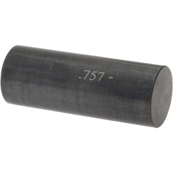 MSC&nbsp;SPI Plug & Pin Gage, Class ZZ Minus, 0.7570 in, Black Oxide