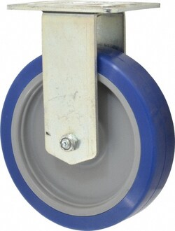 MSC&nbsp;E.R. Wagner Rigid Top Plate Caster, 6 inch Polyurethane Wheel, 450 lb Capacity
