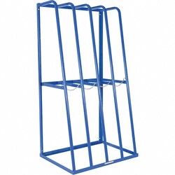MSC&nbsp;Vestil Vertical Storage Rack, 4 Bays, 1,500 lb Capacity per Bay, Steel, Blue