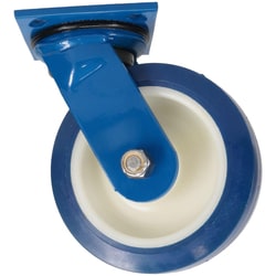 MSC&nbsp;E.R. Wagner Swivel Top Plate Caster, Polyurethane, 6 in Wheel, 900 lb Capacity
