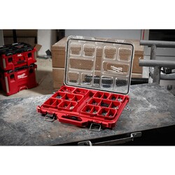 MSC&nbsp;Milwaukee Tool PACKOUT Low-Profile Organizer, Polypropylene, IP65 Rated, 10 Bins