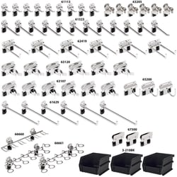 MSC&nbsp;Triton Products Extended Spring Clip Pegboard Hook, Stainless Steel, 2 in Projection, 0.3750 in Peg Hole Diameter