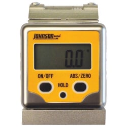 MSC&nbsp;Johnson Level & Tool Digital Protractor, (2) 180° Measuring Range, Magnetic Base, 0.10° Resolution