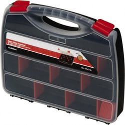 MSC&nbsp;Quantum Storage Small Parts Organizer, 17 Compartment, Polypropylene, Clear Top