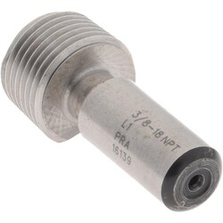 MSC&nbsp;SPI Pipe Thread Plug Gage, Tapered, 3/8-18, Class L-1, Single End